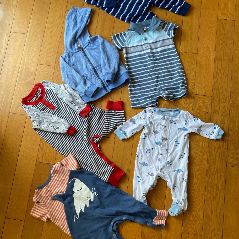 6pc baby boy outfits 0-3 month through 12 months